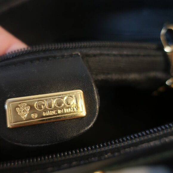 Authentic Womens Gucci Black Guccissima Sherry Web Ophidia Crossbody Handbag - Picture 9 of 16